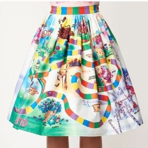 Rare Hasbro Gaming X Unique Vintage Candyland Board Game Y2K Swing Skirt